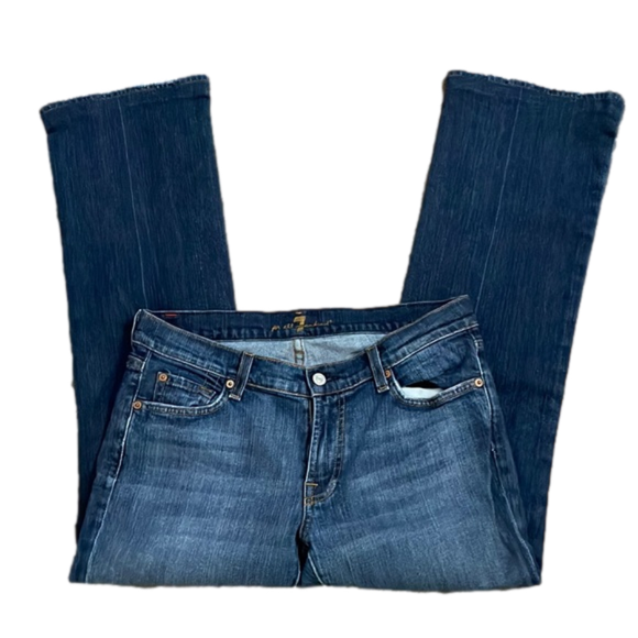 7 for all Mankind Bootcut jeans. Size 31 women’s Faded denim darker down legs. - Picture 1 of 14